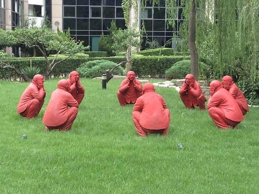 BEIJING-RED.STATUES